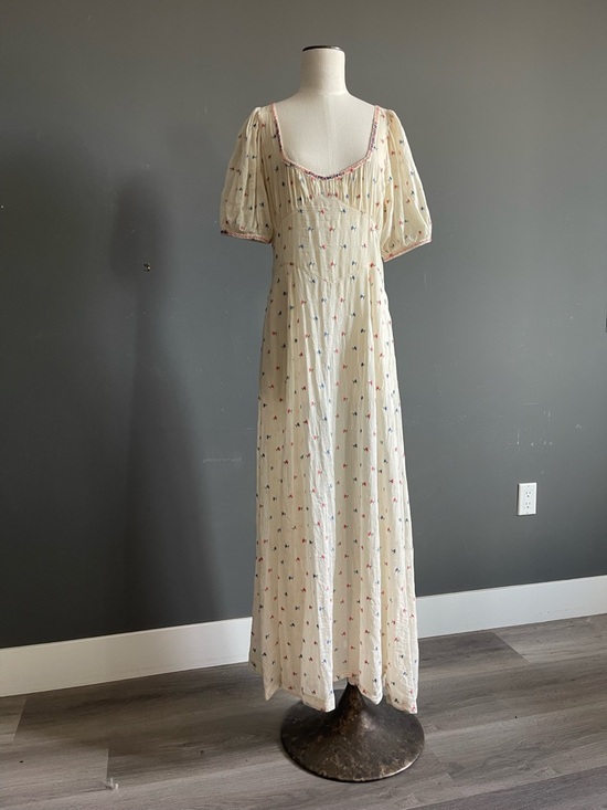 Doen Dresses & Skirts - Dôen Floral Embroidered Cotton Maxi Dress Prairie Romantic Dainty Cottagecore